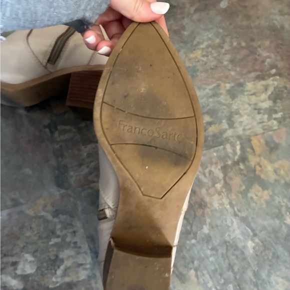 Franco sarto Cream Ankle Boots - Picture 5 of 6